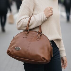 Peruzzi Brown Leather Satchel